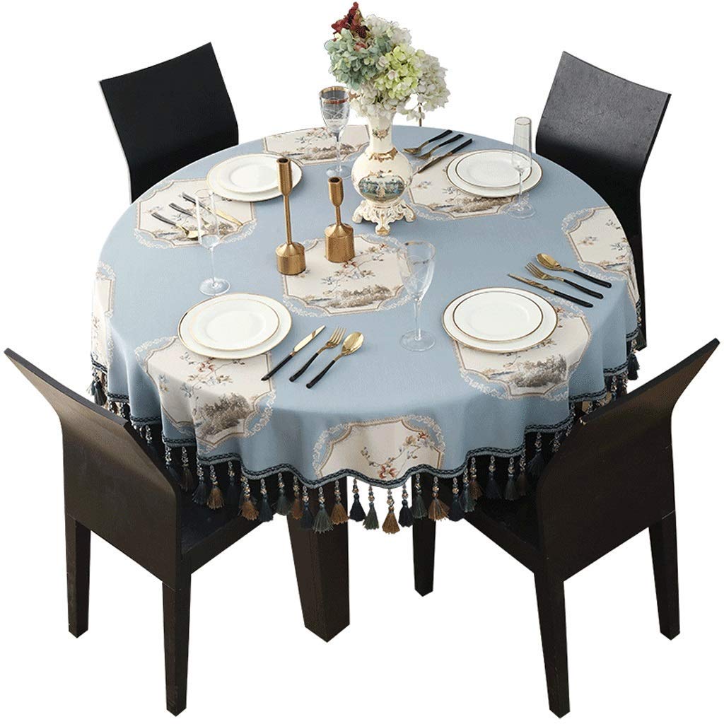 Nappe de restaurant ronde 160 cm européenne pour protéger et embellir les grandes tables