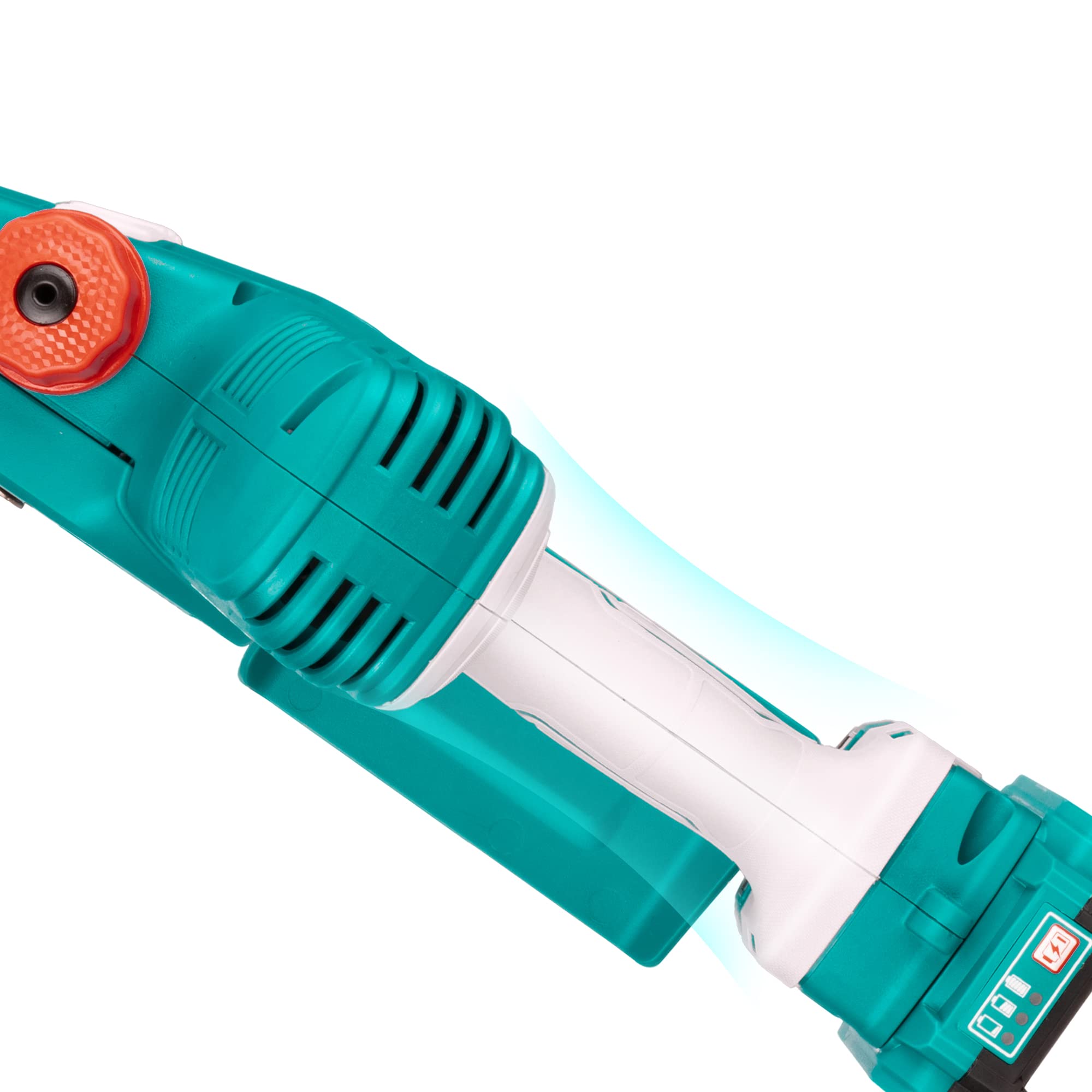 TOTAL - Sierra Mini de Cadena a Batería P20S de 20 V - Motor Brushless - Inalámbrica - Herramienta para Cortar Madera - Para Jardinería - Incluye Espada y Cadena