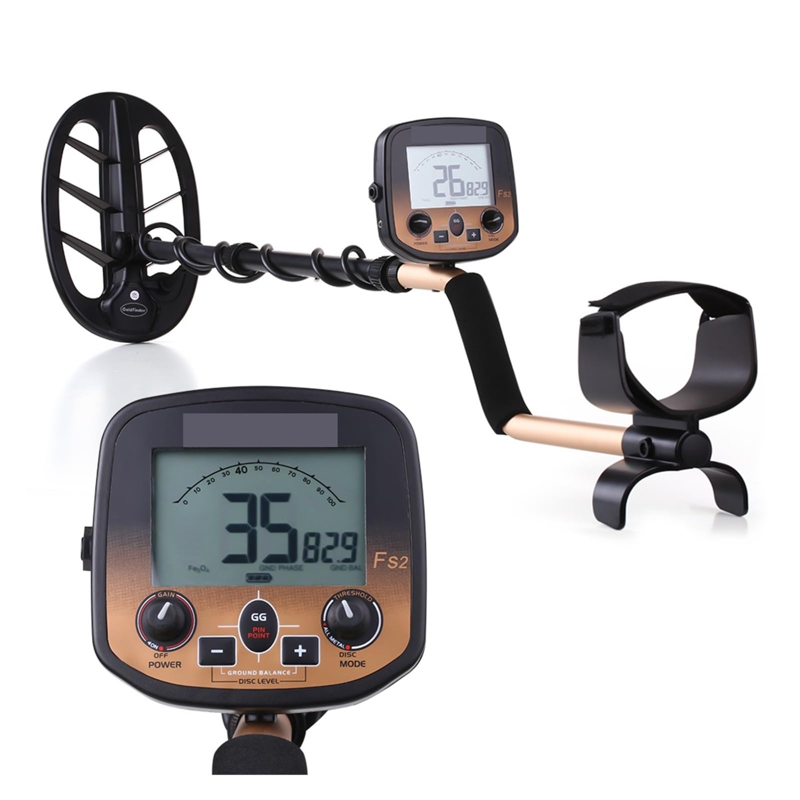 たっきー 金属探知ツール、 地下金属探知機 FS2 スキャナファインダーゴールド
