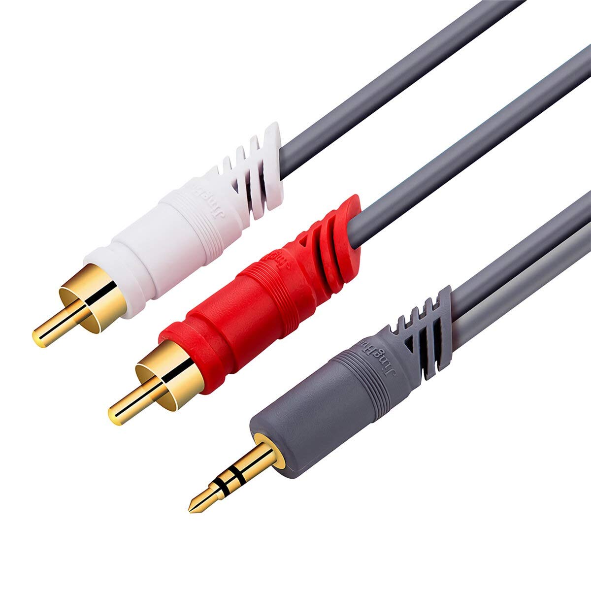 Cable Audio 3.5mm a 2RCA Jack AUX Estéreo 3M para Ordenador y Altavoces