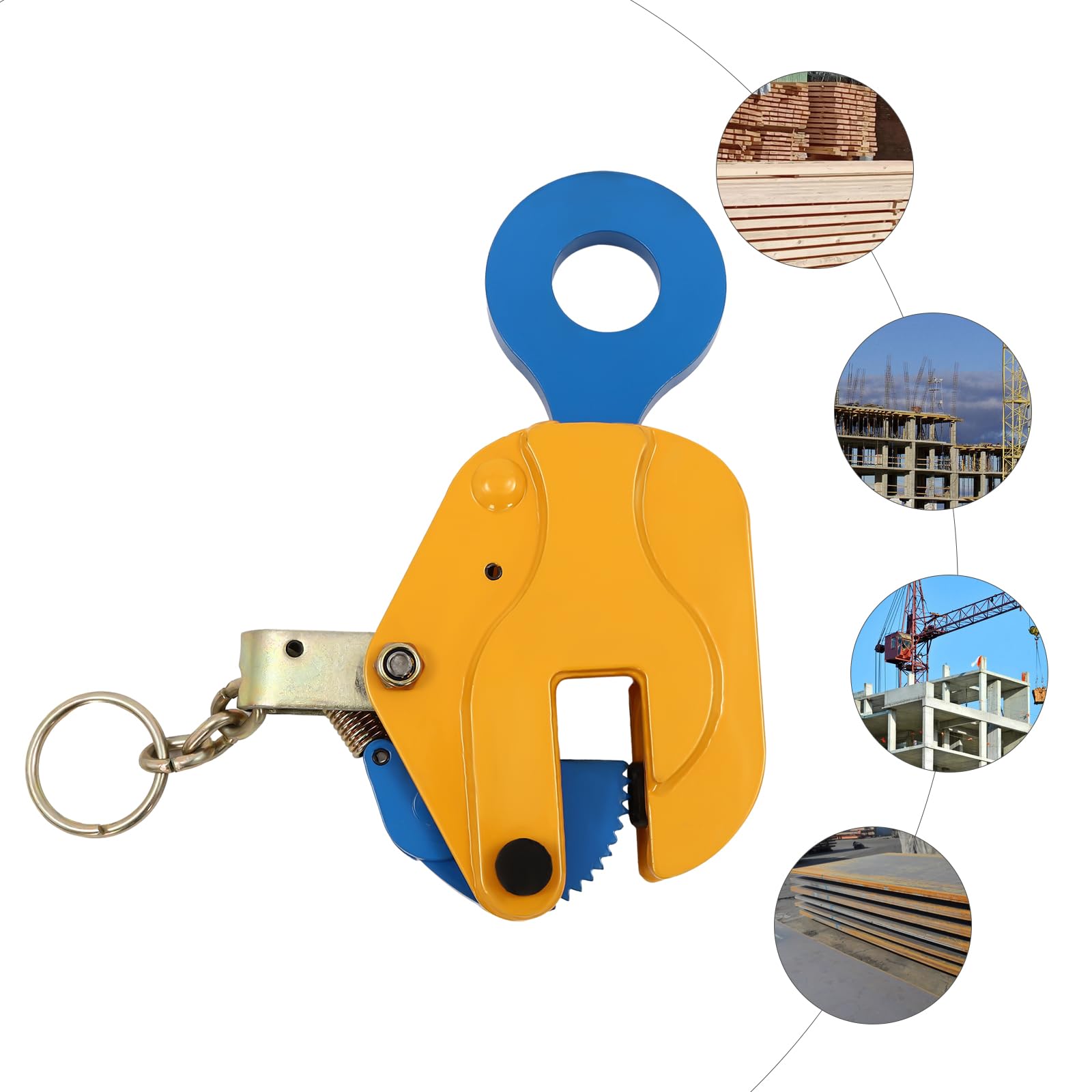 Pinza de chapa, abrazadera de chapa 1T, abrazadera de elevación, 2200 libras, 30 x 15 x 5 cm, abrazadera vertical para placa de elevación y transporte, abrazadera de placa de acero industrial