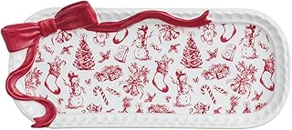 Mud Pie Christmas Bow Toile Everything Plate