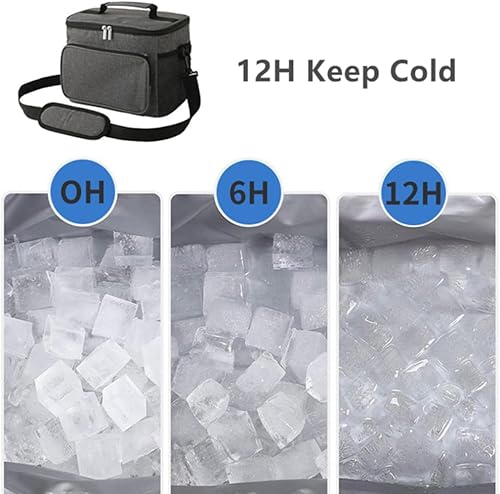 Miniatura 8 de Lonchera plegable, grande para 12 latas (10 litros), aislada, a prueba de fugas, enfriador de lados suaves para playa, picnic, senderismo, camping,