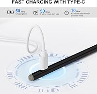 KOKABI Stylus Toll Microsoft Surface Készülékekhez - 1024 Nyomásérzékenységi Szint, Radír Funkcióval, Dupla Mágnessel, USB-C Gyorstöltéssel  2
