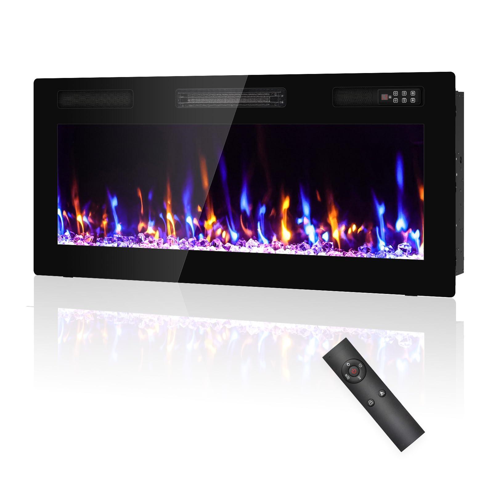 Eueiriup 40 inch Ultra Thin Recessed Electric Fireplace