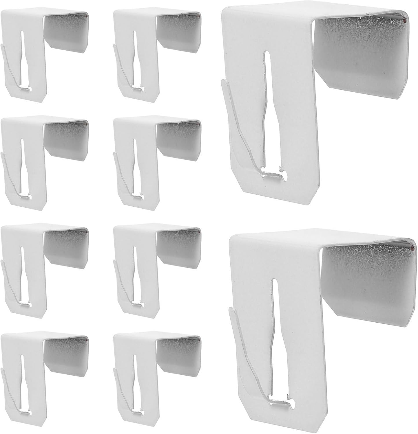 Veemoon 10pcs Metal Window Frame Hooks for String Lights No Drill Installation, Firm Grip Metal Clips Fits 12-20mm Frames, Multipurpose Decorative Hanging Hooks for Bathrooms and High