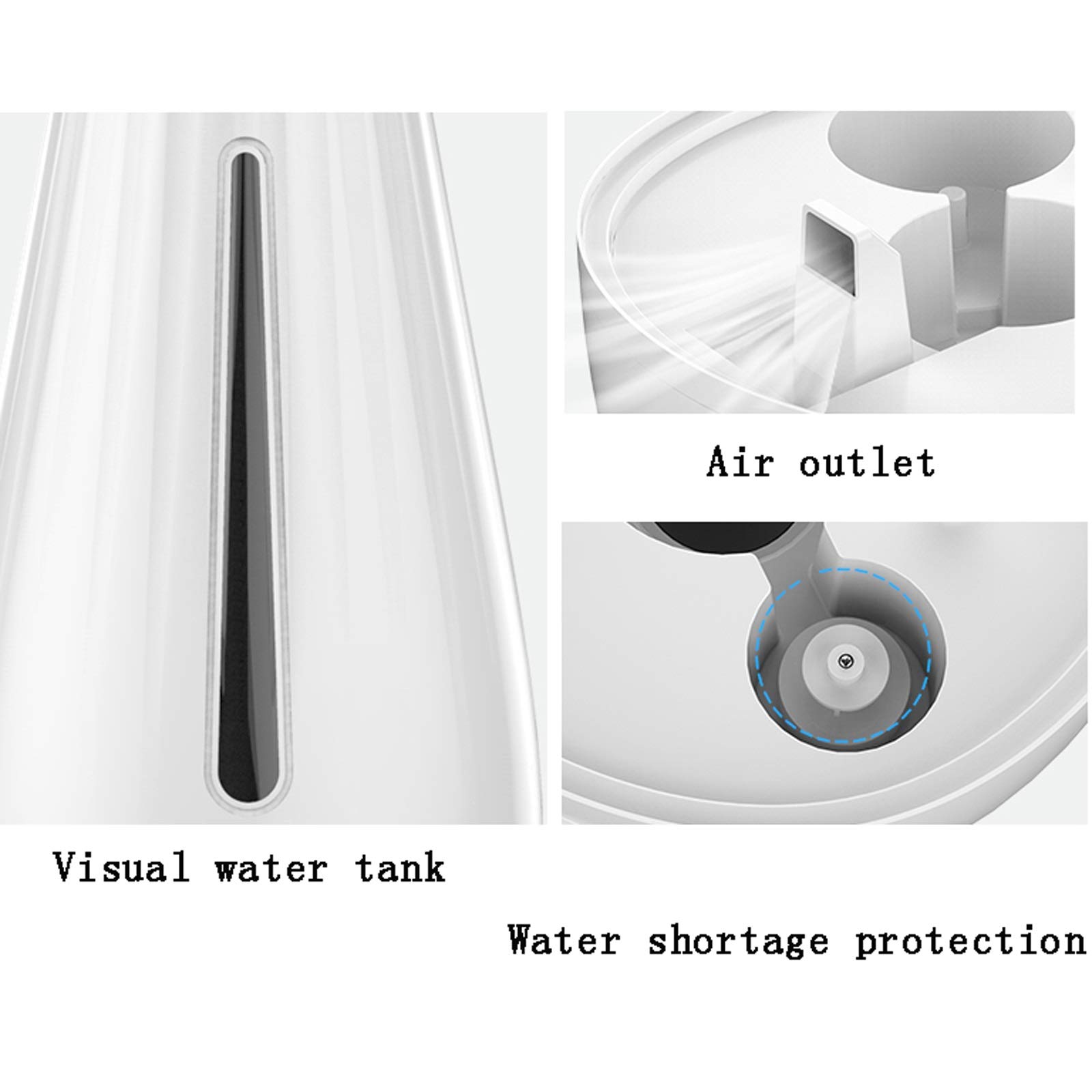 Humidificadores Humidificador De Pie De Gran Capacidad De 55 L Hogar Dormitorio Silencioso Humidificador De Niebla Grande Mujeres Embarazadas Y Bebés Difusor，