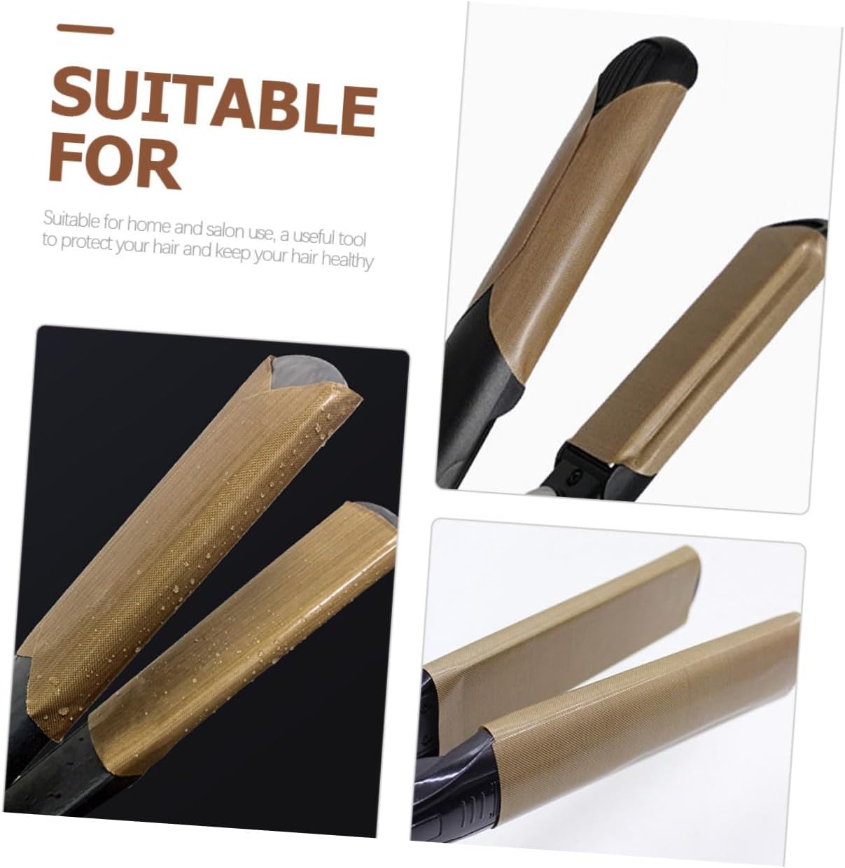 20pcs Curling Sticker Hair Straightener High Temp Insulation Decal for Electric Curlers