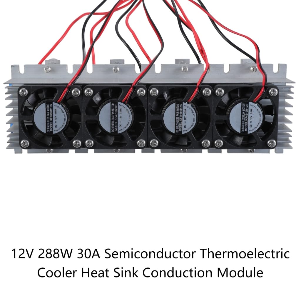 288W Thermoelectric Peltier Refrigeration Cooler 12VDC 30A Semiconductor Cooling System DIY Kit for Air Conditioning Fan
