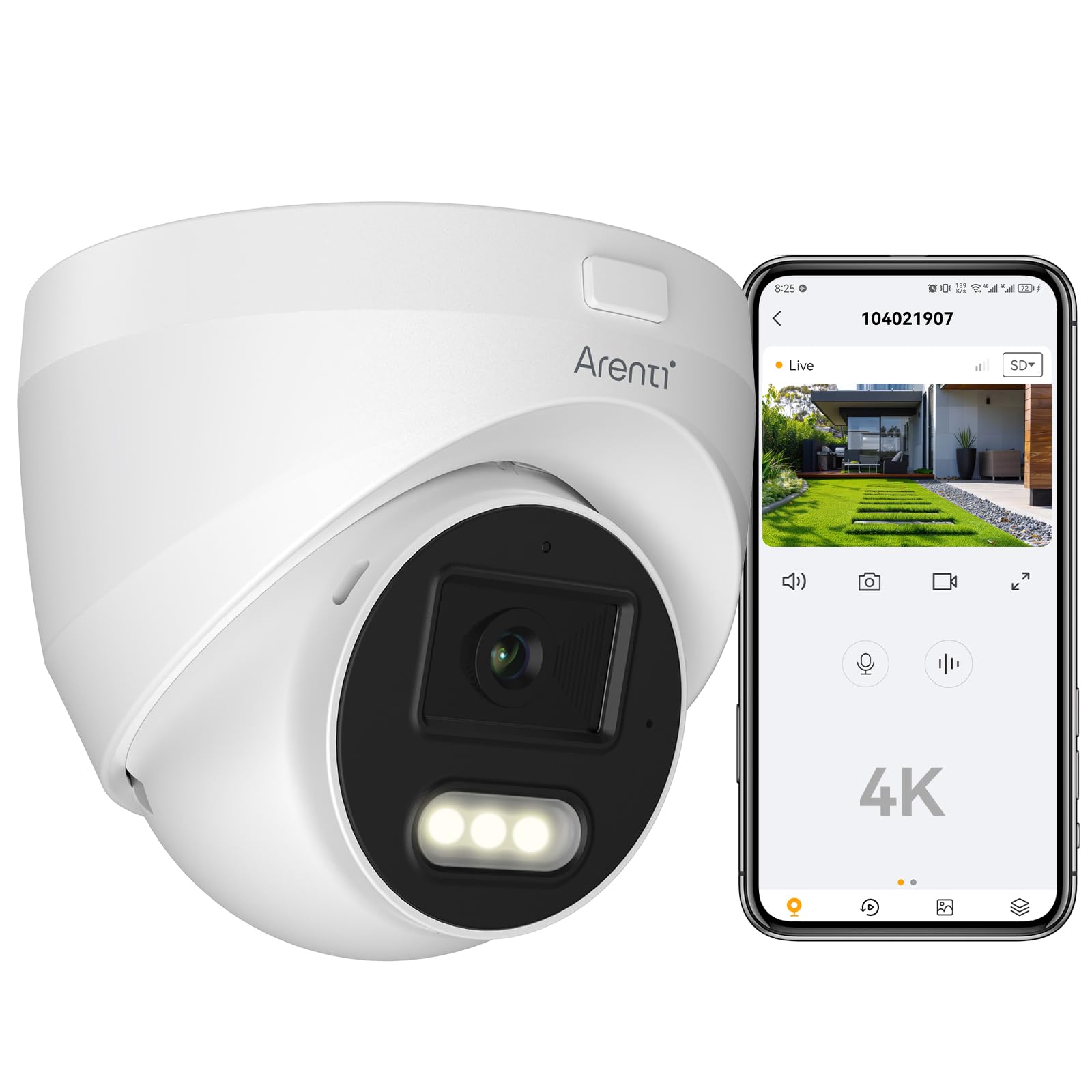 IMOU PS3EP-8Q0 Telecamera IP PoE 8MP/4K Esterno IP67, AI Persone/veicoli, Visione Notturna Colori 30m, Audio Bidirezionale