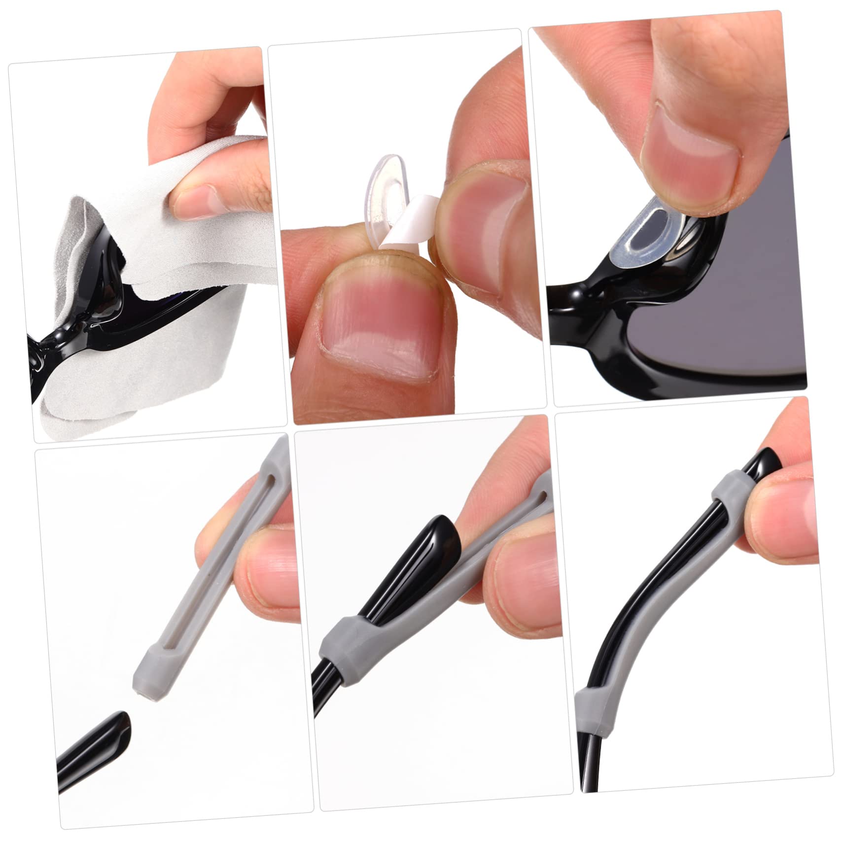 Uonlytech 120paires Coussinets De Nez pour Lunettes Silicone d Adhésives Fixations De Lunettes Transparents Et Colorés Confort Optimal Et Anti-dérapant pour Maintien Parfait