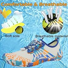 Unisex Zapatos Descalzos Hombre Mujer Zapatos de Agua Hombres Mujeres Barefoot Zapatillas Outdoor Secado Rápido Surf Calzado para Yoga Playa Transpirable Ligero y Antideslizante 37-46EU1