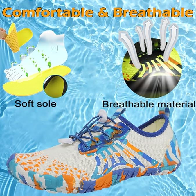 Scarpe Barefoot Unisex Per Acqua E Spiaggia | Antiscivolo, Asciugatura Rapida | Taglie 37-42 EU - Foto 4