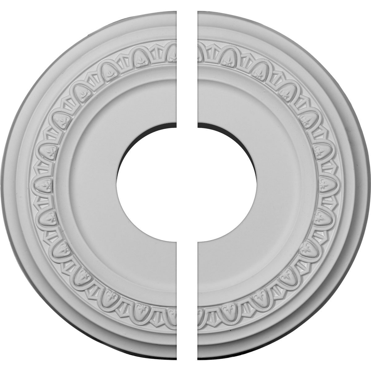 Ekena Millwork CM12JA2 Jackson Ceiling Medallion, 12 1/4"OD x 4"ID x 1 1/8"P, Factory Primed