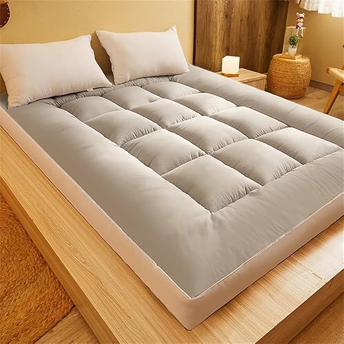 Miniatura 5 de Colchón de futón japonés para piso, extra grueso, esponjoso, sofá, campamento en casa, cama de invitados, tapete portátil para dormir