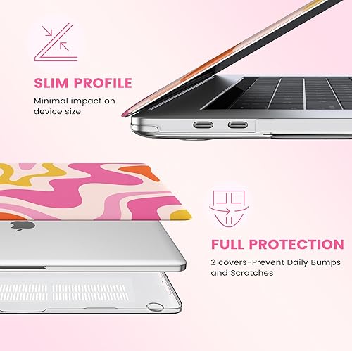 Miniatura 3 de iCasso Funda compatible con MacBook Pro de 13 pulgadas 2022 2021 2020-2016 versión A2338M1A2251A2289A1706A1708, funda para laptop y cubierta de