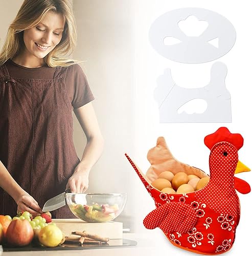 Miniatura 1 de Bonito juego de plantillas de cesta de huevo, plantilla de cesta de pollo de Pascua acrílica 2023 con bolsa de cesta de huevo tutorial, plantillas