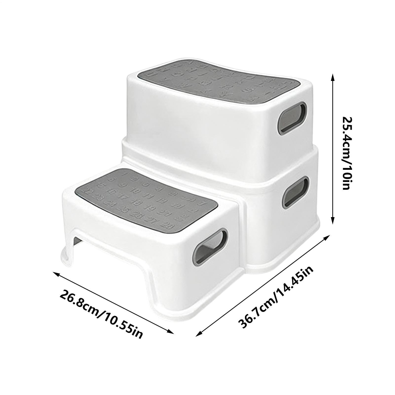 Taburete de baño para caca con revestimiento antideslizante para aumentar | Taburete de baño desmontable con aumento de altura para ducha familiar, tocador, mesita de noche, bañera, cocina, niños