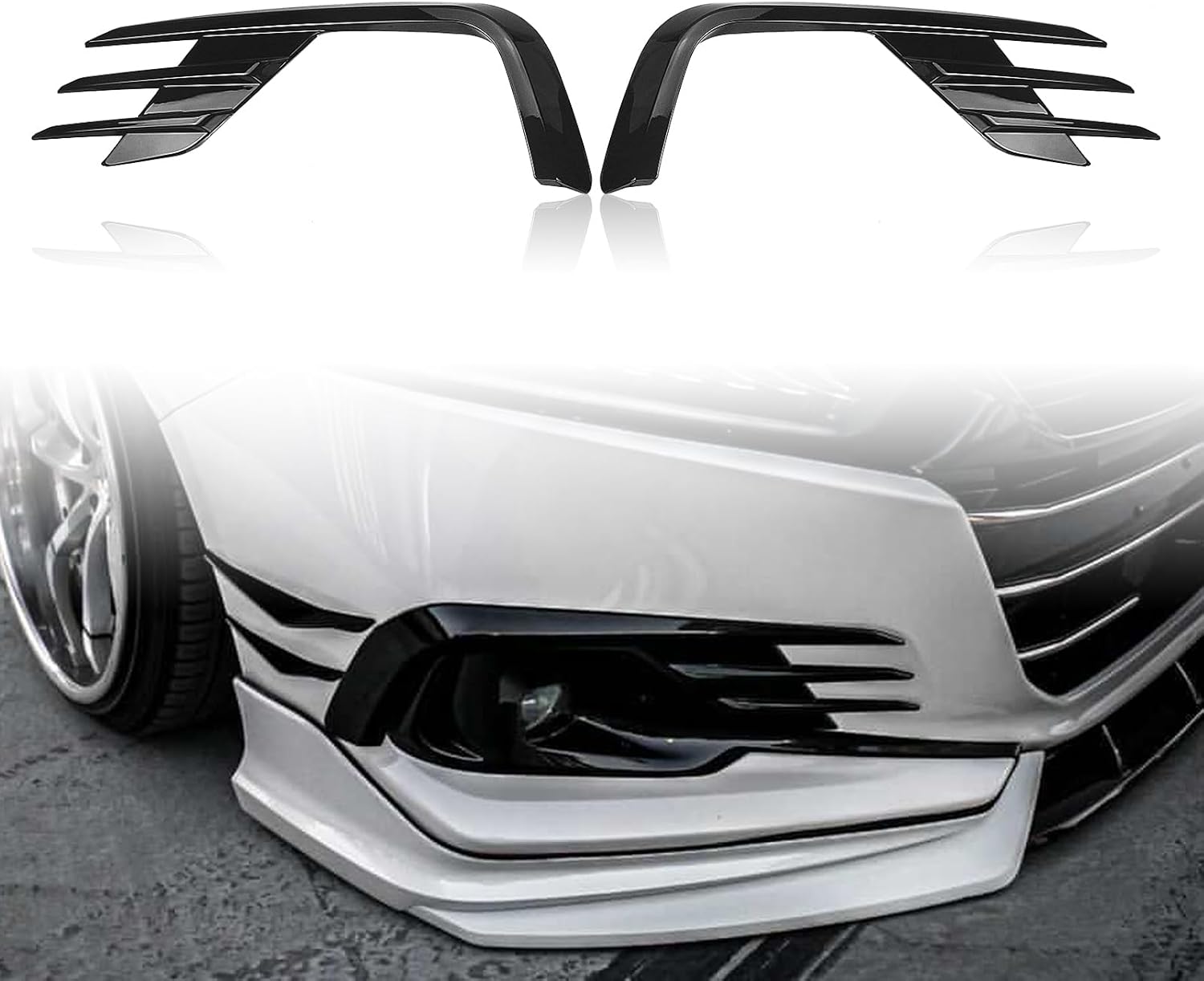 For Honda Accord 2021 2022 All Models YOFER Fog Light Lamp Cover Trim ABS