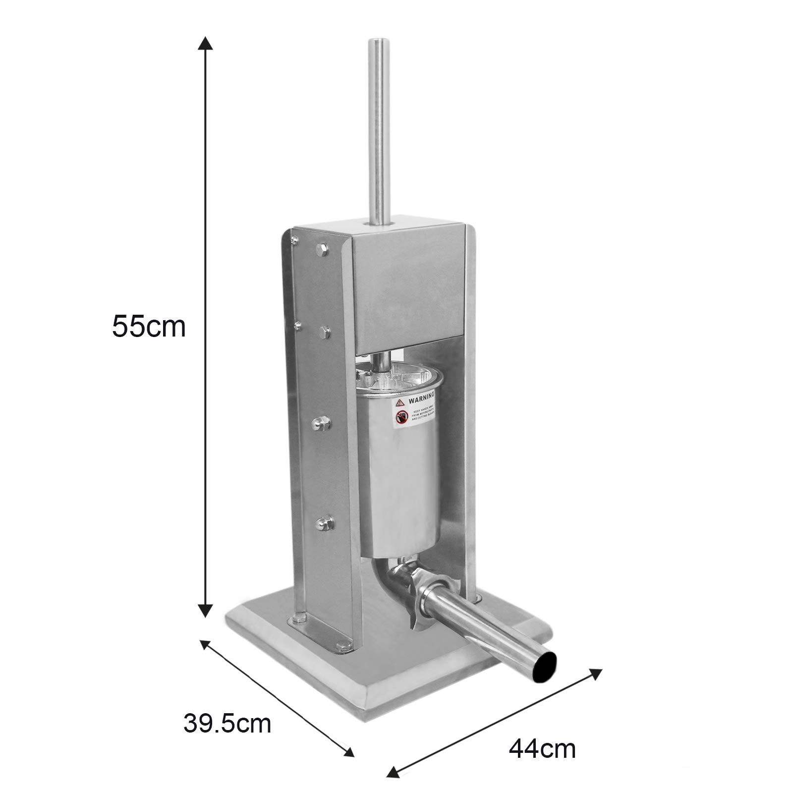 Macchina da cucina verticale per riempire salsicce, kit per ripieno di carne con ugelli di riempimento professionali di 5 dimensioni, attacco 3L, uso commerciale e domestico