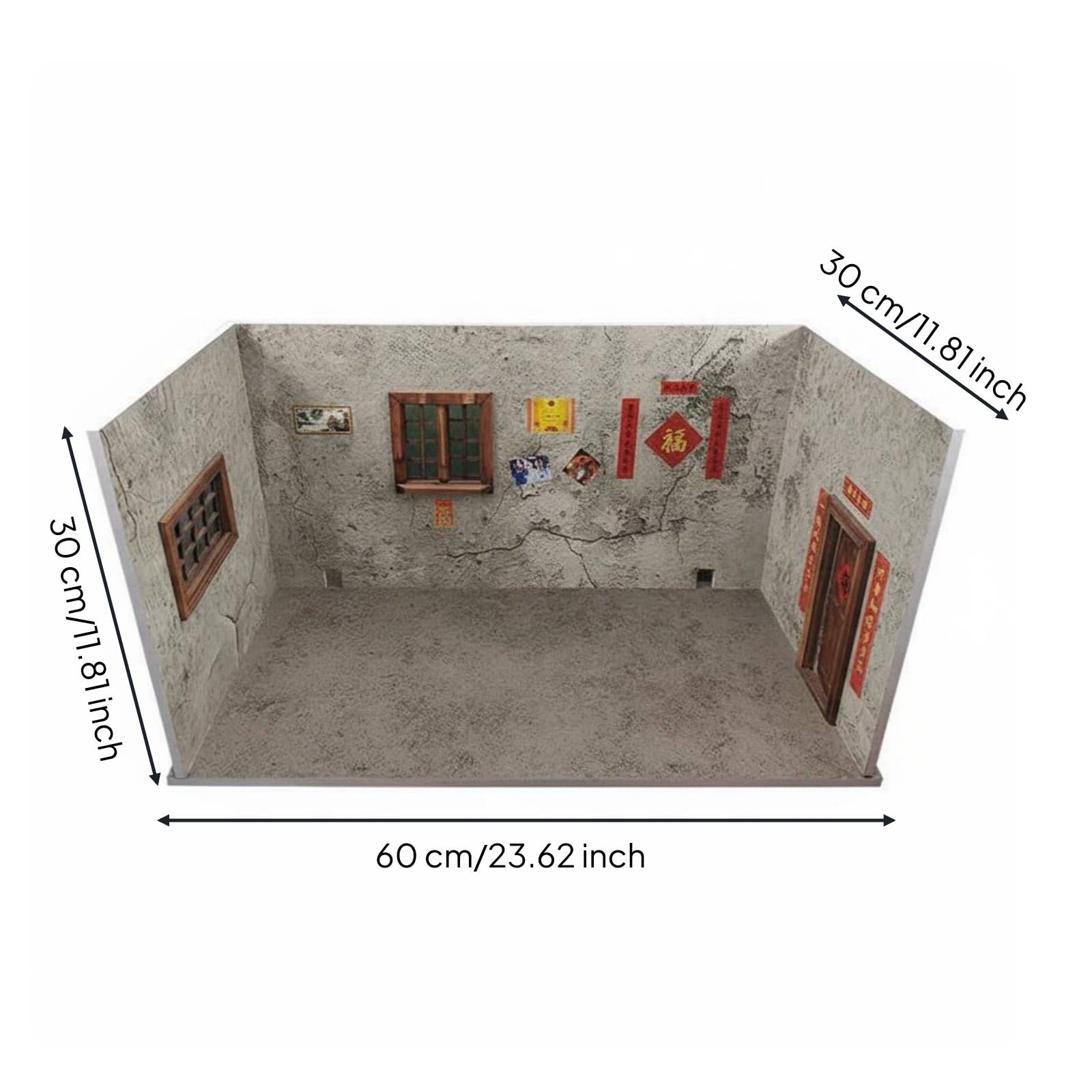 Jiuvaso Casa Giocattolo per Bambini Miniatura Casa Diorama Stanza Modellismo Kit Artigianale con Infissi in Legno E Pvc Antideformazione Adatta per, Modello Wallpaper