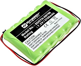 Synergy Digital Alarm System Battery Compatible with ADT Impassa 9057 Wireless Control Panel, (Ni-MH, 7.2V, 3700mAh) Ultra High Capacity, Replacement for DSC 6PH-H-4/3A3600-S-D22 Battery