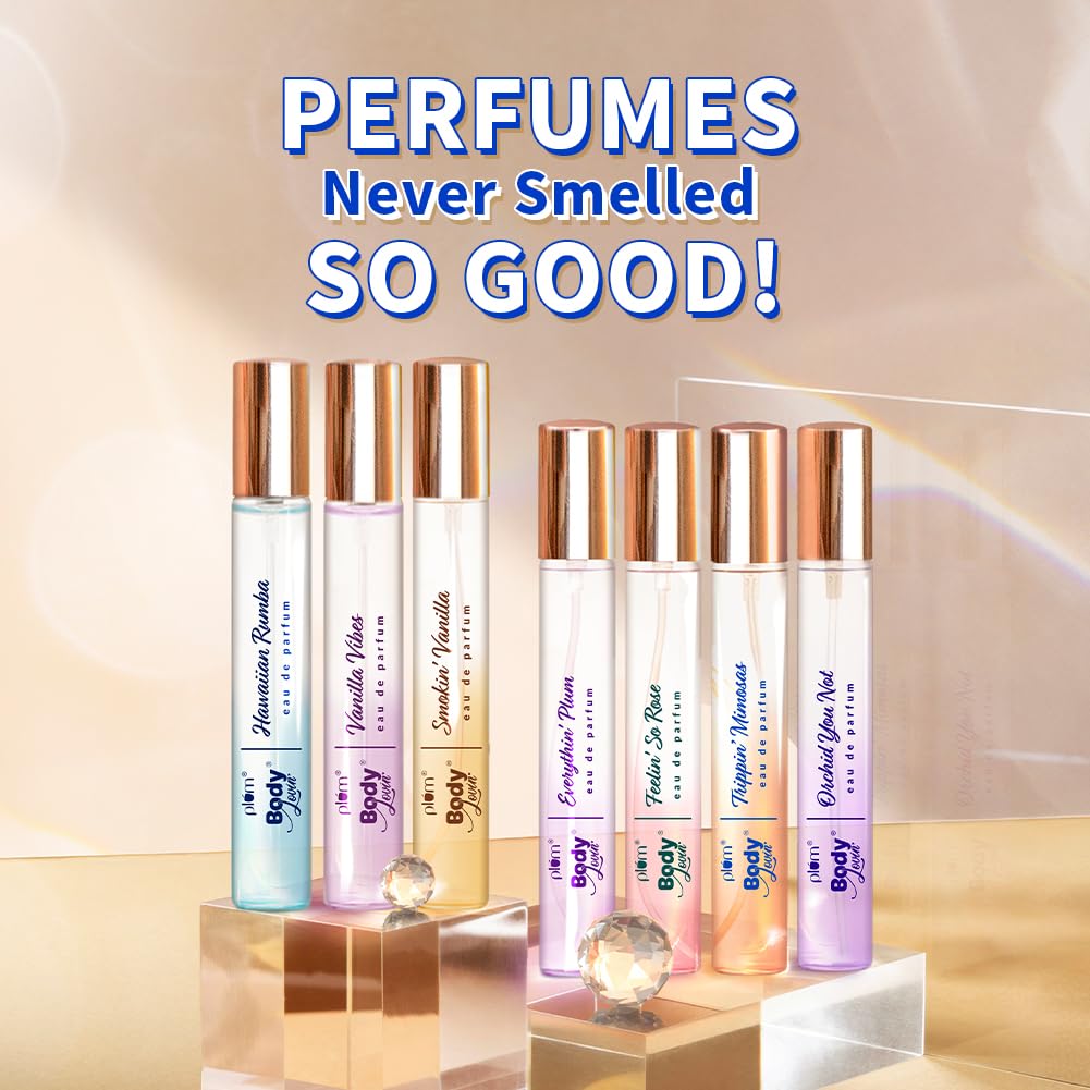 Plum BodyLovin' Trippin' Mimosas Eau De Parfum| Long Lasting & Premium Citrusy Fragrance | Luxury Perfume For Women & Men | Grapefruit, Berries & Vanilla Notes | Travel-Friendly | High On Fun (15 ml)