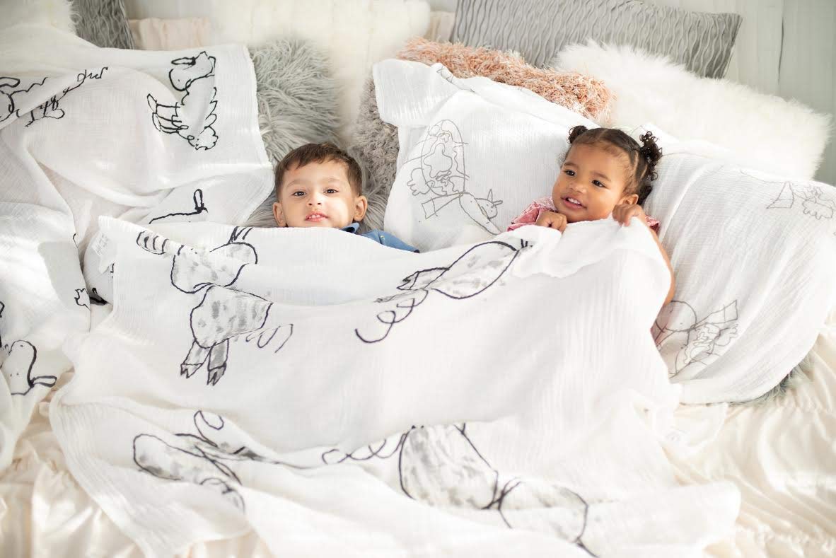 Sonshine Goods - Manta para bebé, 100% Muselina de algodón, tamaño Grande de 47 x 47 Pulgadas, diseño único, Neutral Unisex para bebés, Regalo de Vuelta con Cada Compra, Animales de Granja
