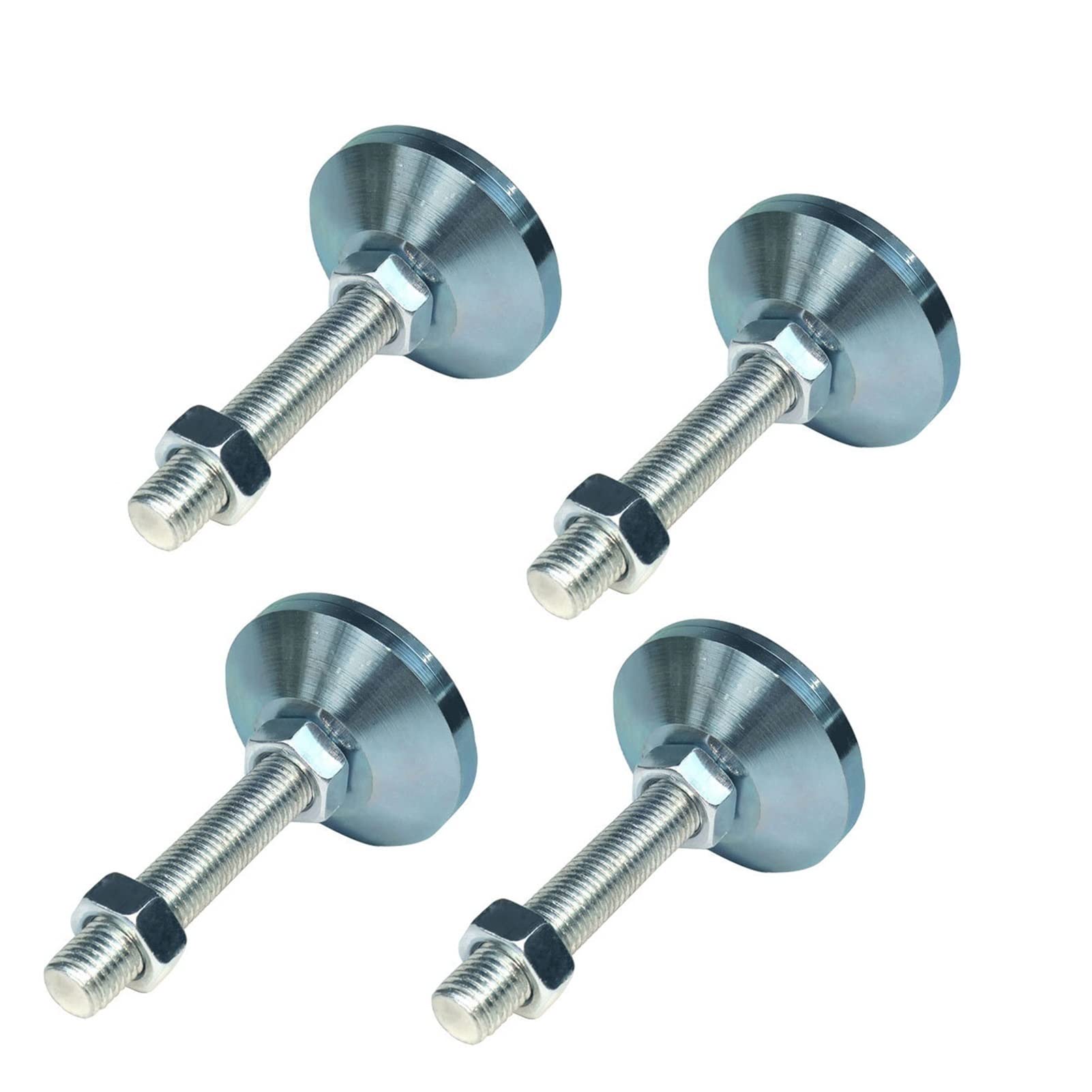 MyncbD Pies niveladores Pie De Soporte De Metal De 4 Piezas, Taza De Pie Pesado, Pie Fijo, Pie De Ajuste Mecánico Horizontal, Carga De Carga 350kg