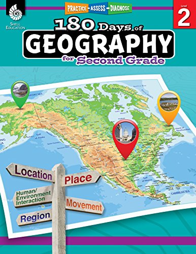 180 Days: Social Studies, Geography for 2nd Grade Practice Workbook for Classroom and Home, Cool and Fun Practice Created by Teachers: Practice, Assess, Diagnose (180 Days of Practice)