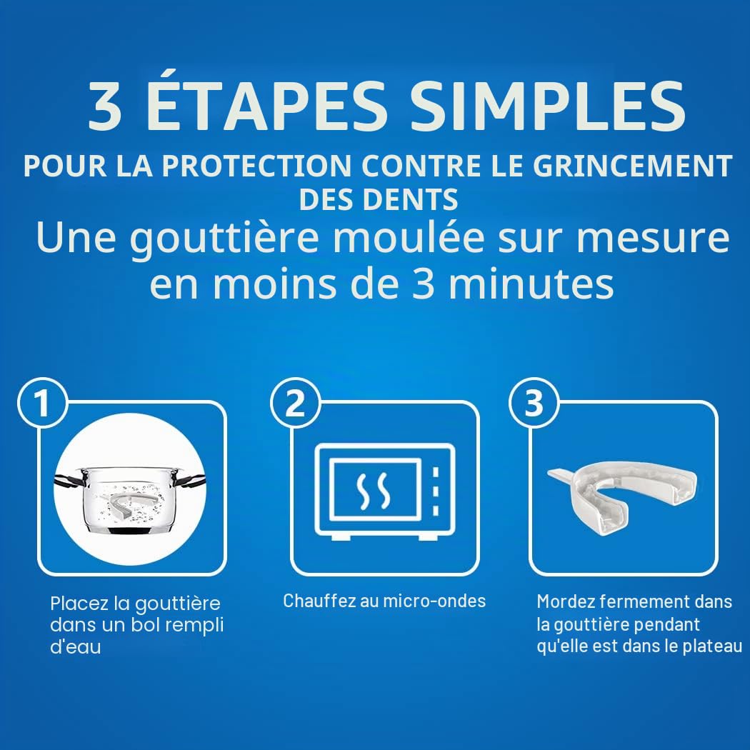 KOHEEL GS Gouttière Dentaire Thermoformable pour Bruxisme, Protège-Dents de Nuit Anti-Grincement et Serrement de Dents, Lot de 5 (Blanc Grand)