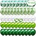 Produktbild JWTOYZ 52 Stück Luftballons Grün Weiß Ballons Konfetti mit Marmorballons für Babyparty Junge Kinder Geburtstag Party Deko - Grün