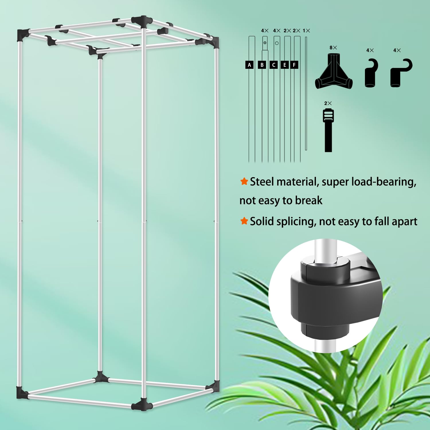 Aygrochy Set completo con controller integrato centrale. Piano di circolazione automatico di ventilazione, lampada a LED a spettro completo, 60 x 60 x 160 cm, PEVA ad alta riflettività Grow Box