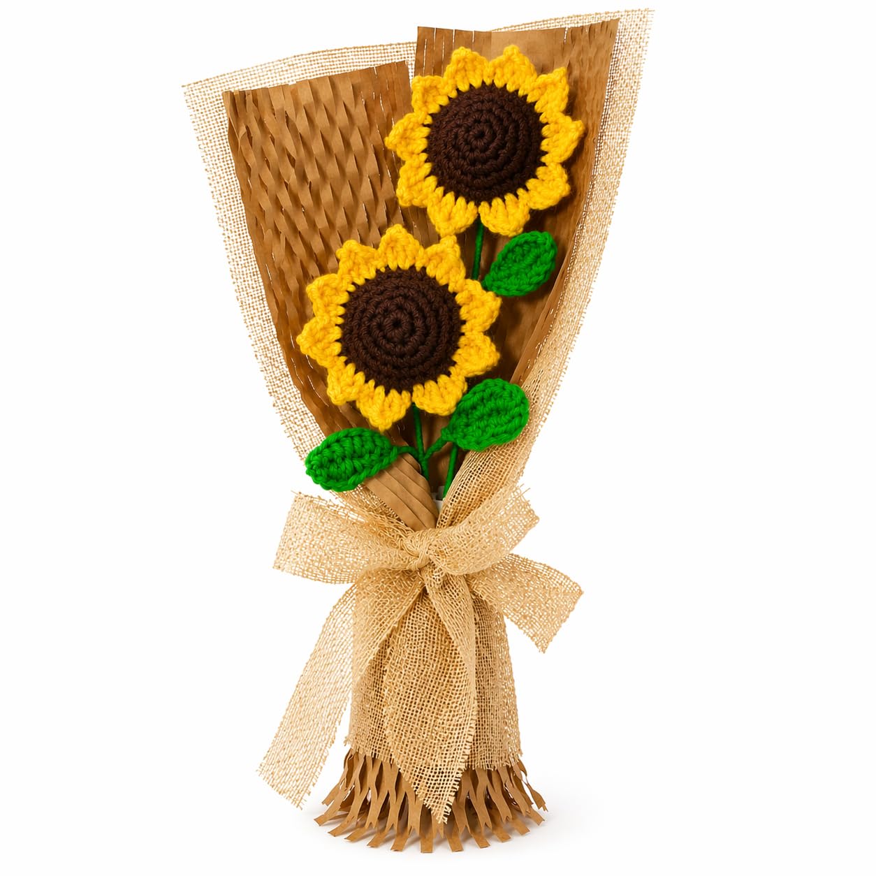 Handmade Crochet Flower Bouquet – Forever Flowers Gift, Sunflower & Tulip Designs, Birthday, Home Decor, Him, Crochet Flowers, Handmade Gift, Gifting Item (02 Sunflower_BORI)-image-18