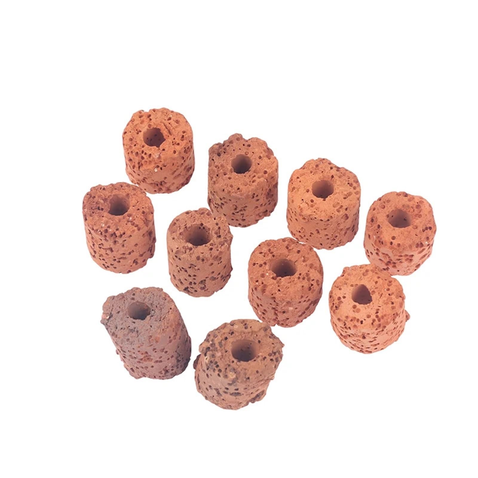 Yangshe 60Pcs Plant Ring Aquarium Fixed Watertank Filter Weightsholder Plants Fixing Tool Aquatic Media Pottery Gravityceramic Rings