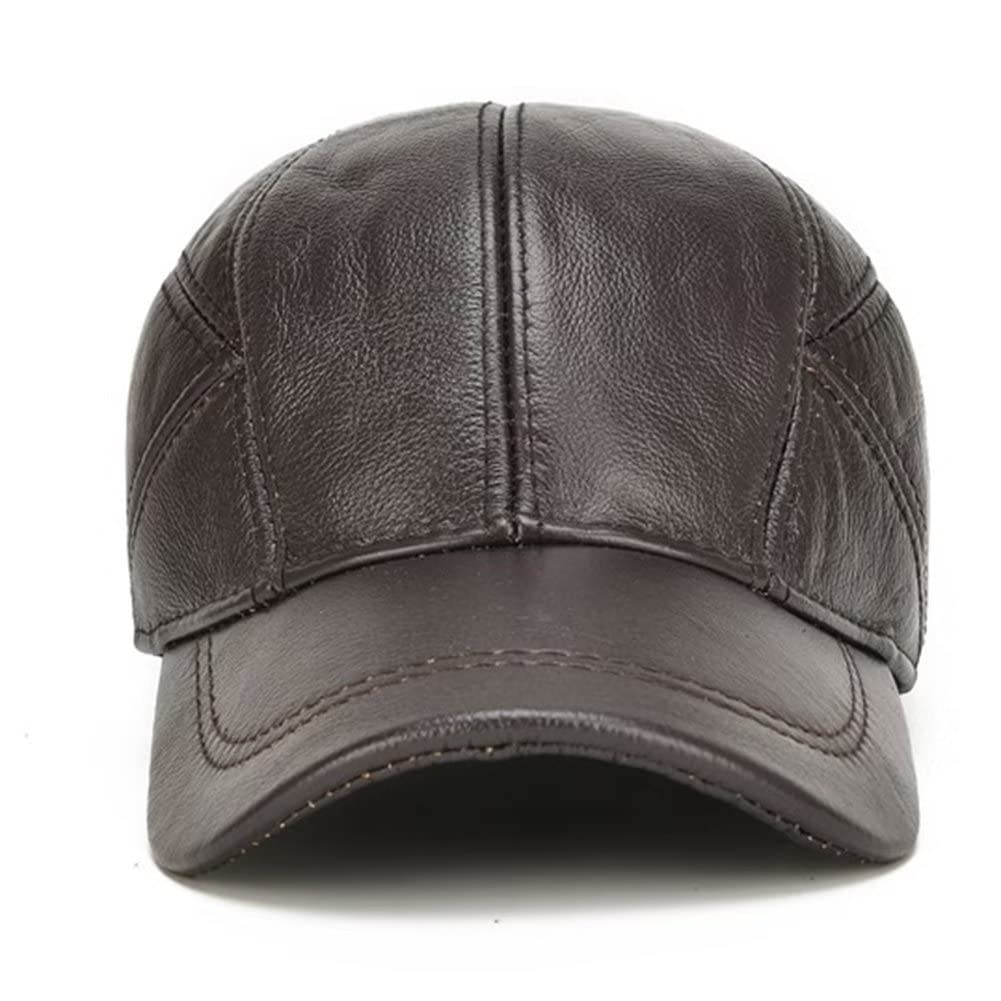 Berretto da Baseball in Pelle con paraorecchie Cappello da papà Casual da Uomo Cappello da Camionista da Esterno Regolabile Cappello da Guida da Golf Autunno Inverno Household faucets