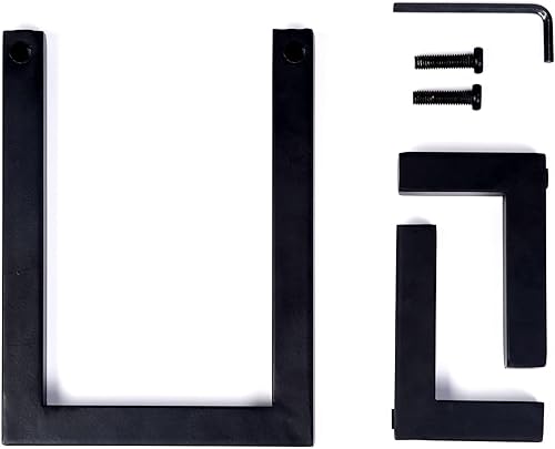 Miniatura 3 de Soporte de almacenamiento de discos de vinilo, soporte para discos de vinilo para álbumes, soporte de discos de vinilo de metal, color negro,