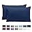 Bare Home Microfiber Pillow Cases - Toddler Size Set of 2 Cooling Pillowcases Double Brushed Dark Blue Pack Easy Care (Toddler Pillowcase 2, Dark Blue)