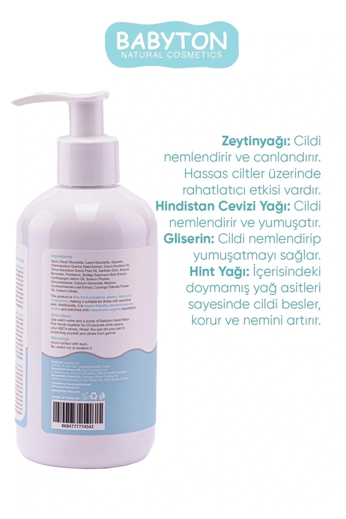 BABYTON Doğal El Yıkama Sıvısı 3'Lü Set 250 Ml