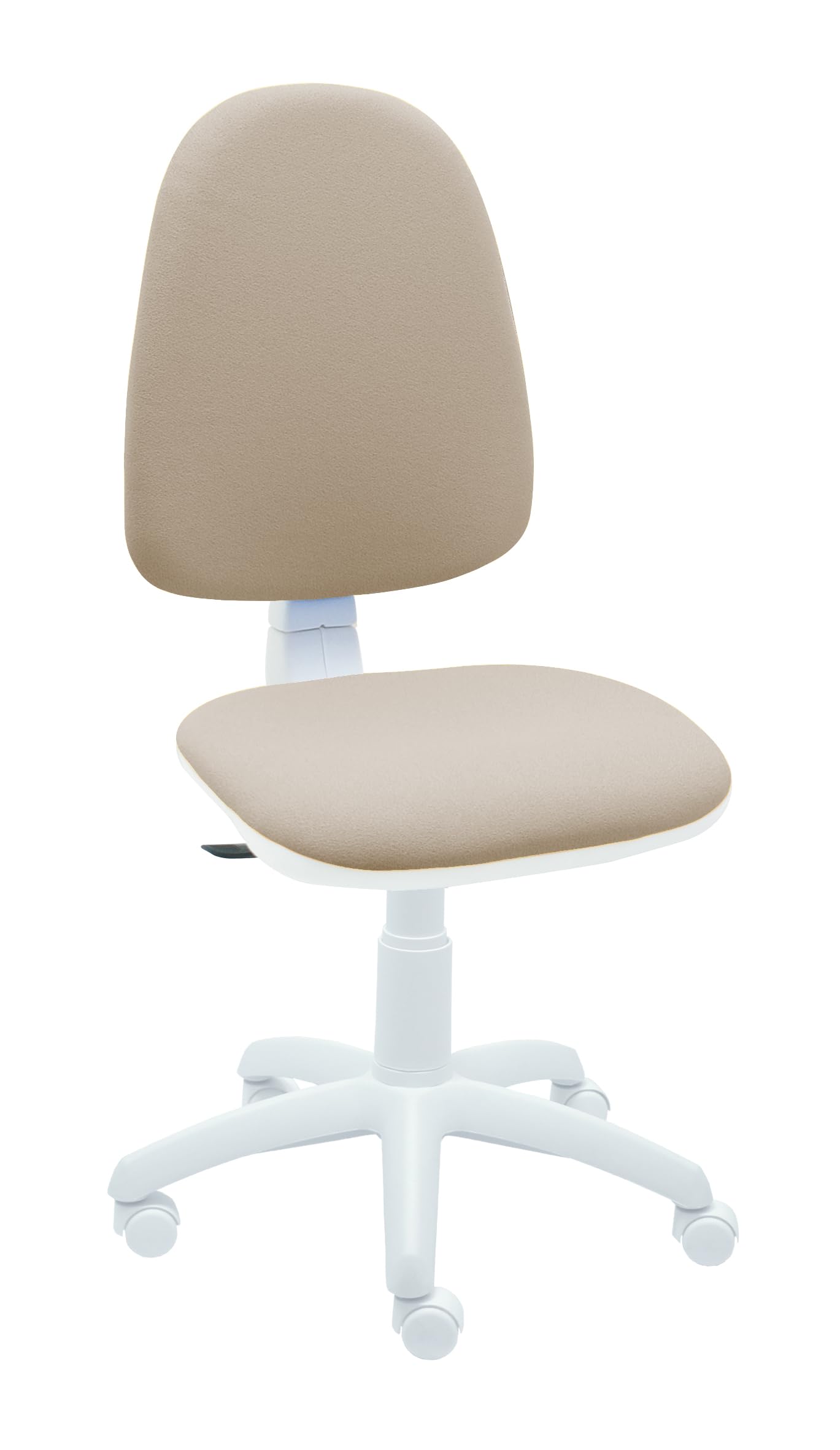 LSC- Silla giratoria ergonómica Mod/Torino Blanca con Ruedas.(Beige)