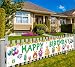 Colormoon Large Monster Bash Happy Birthday Banner, Little Monster Birthday Decorations Party Supplies, Outdoor Indoor (9.8 x 1.5 feet)