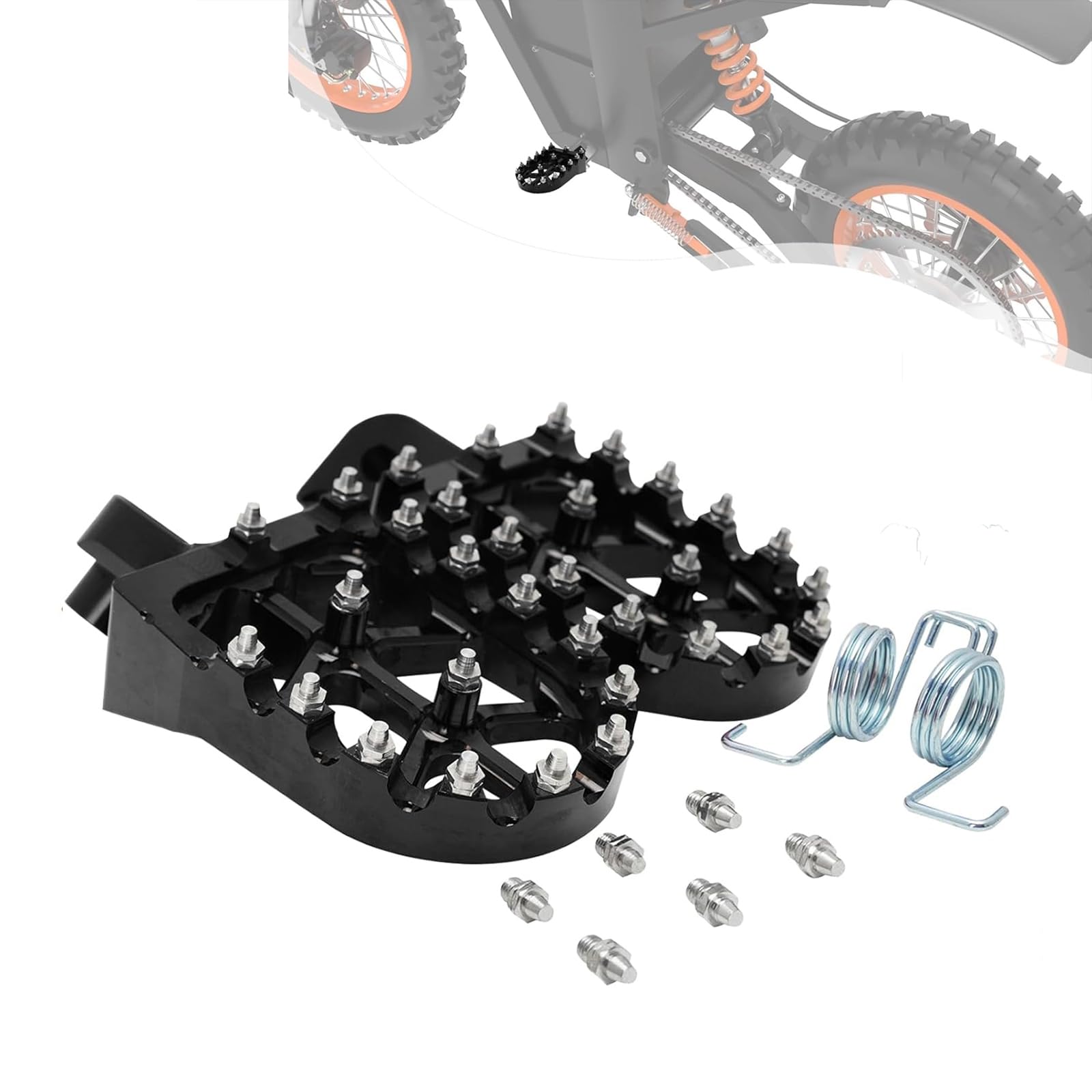 BAOUFF Dirt Bike Foot Pegs for Tutti Soleil01,CNC 7075 Aluminum FootPegs Rest Pedal for Tuttio Soleil 01 Off-Road EBike-Black