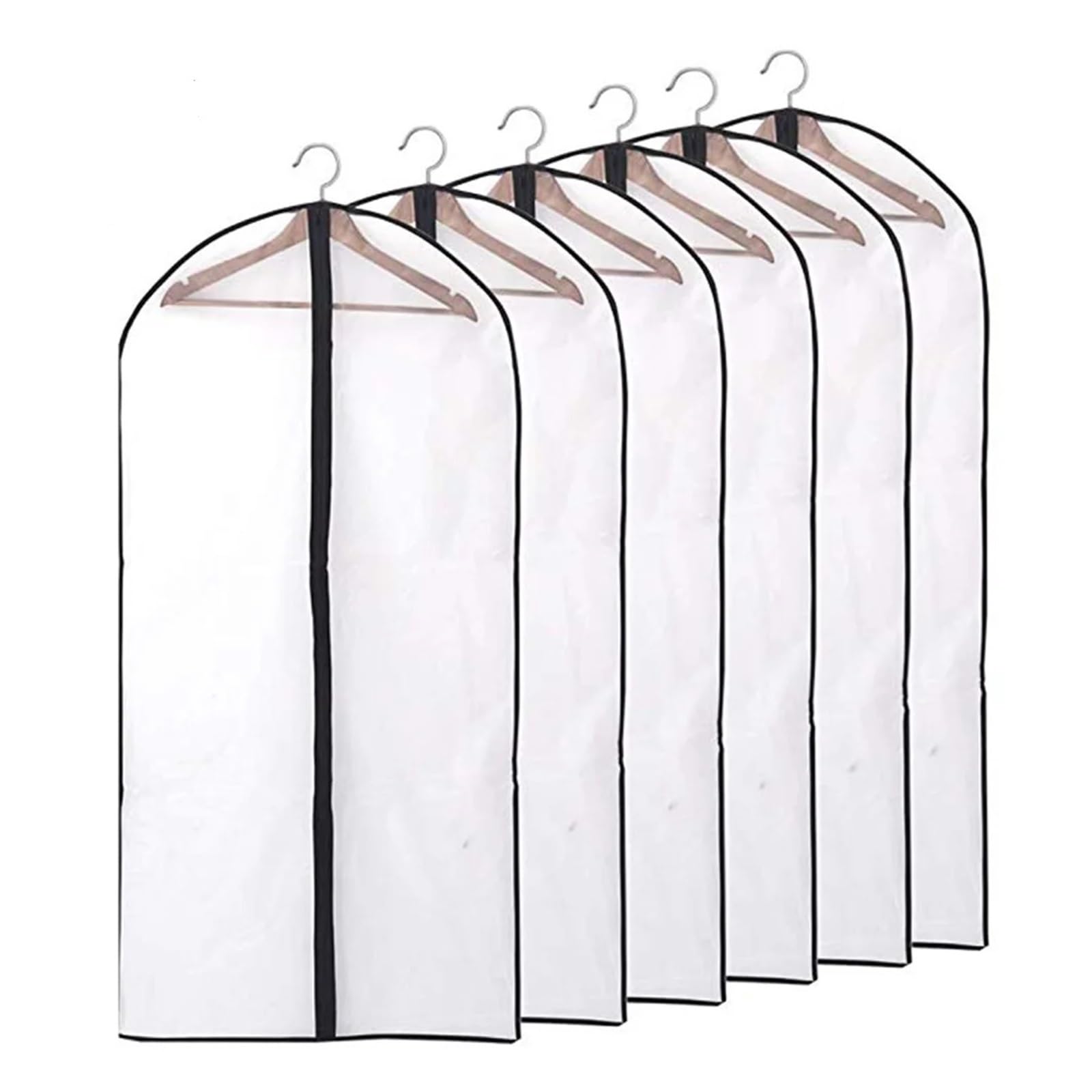 fundas para ropa 5PCS Transparent Clothing Covers, Garment Suit & Jacket Dustproof Protector Bags, Travel & Storage Dust Cover