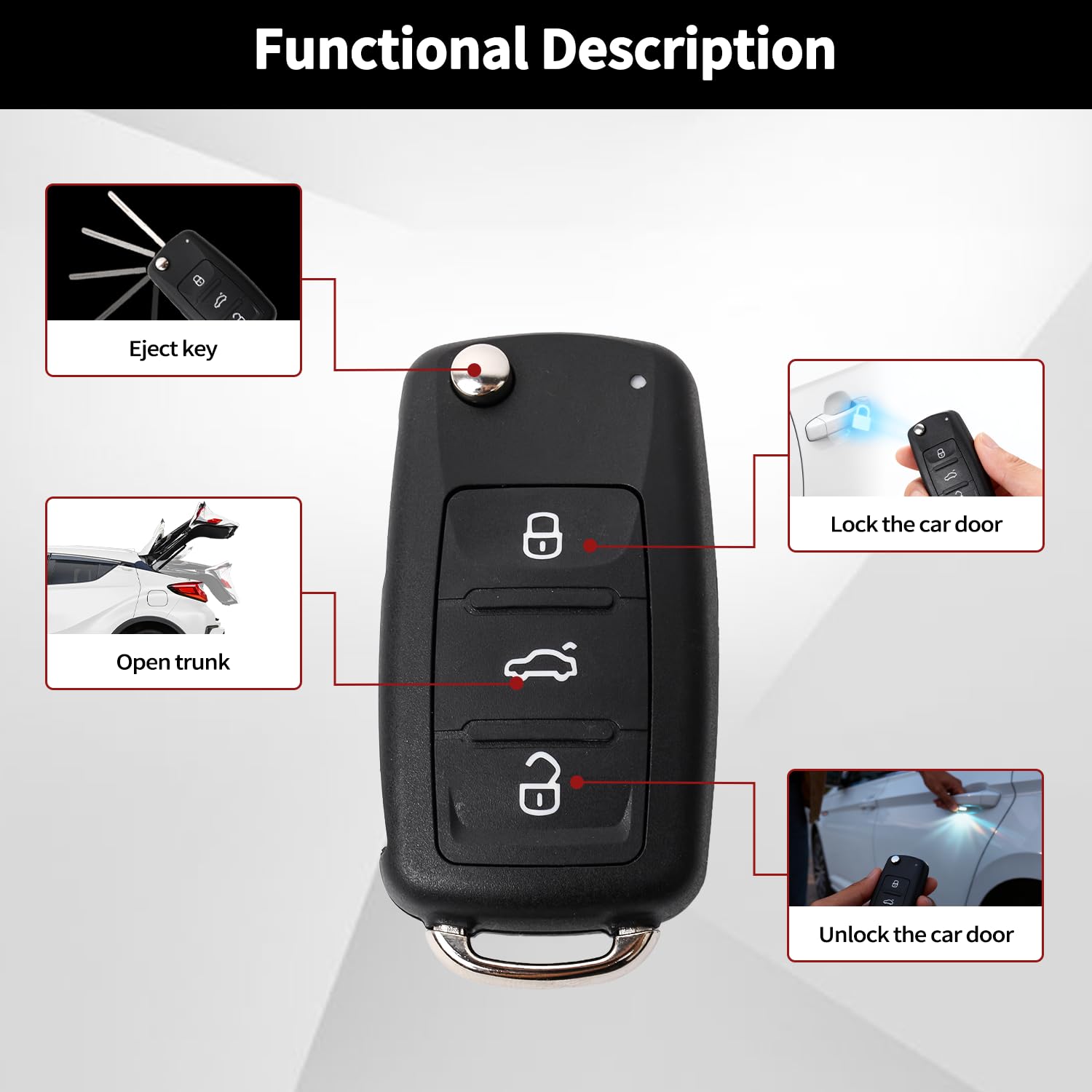 1K0905851B Ignition Cylinder Switch with Key Fit for VW EOS 2007-2011 Rabbit 2006-2009 TIGUAN 2008-2011 Passat 2012-2019 Jetta 2006-2018 Golf 2004-2011 Replaces 1K0905841 1K0905865