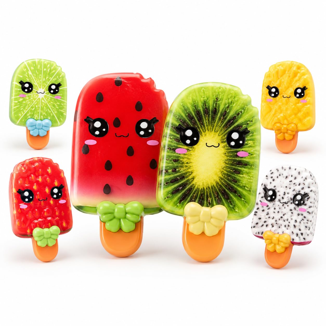2 PCS Ice Cream Squishy, Ice Cream Sensory Tool, Stress Relief Fidget Toy for Office and Works Use, Set of Two 13 cm Random Colour Ice Cream Squishies