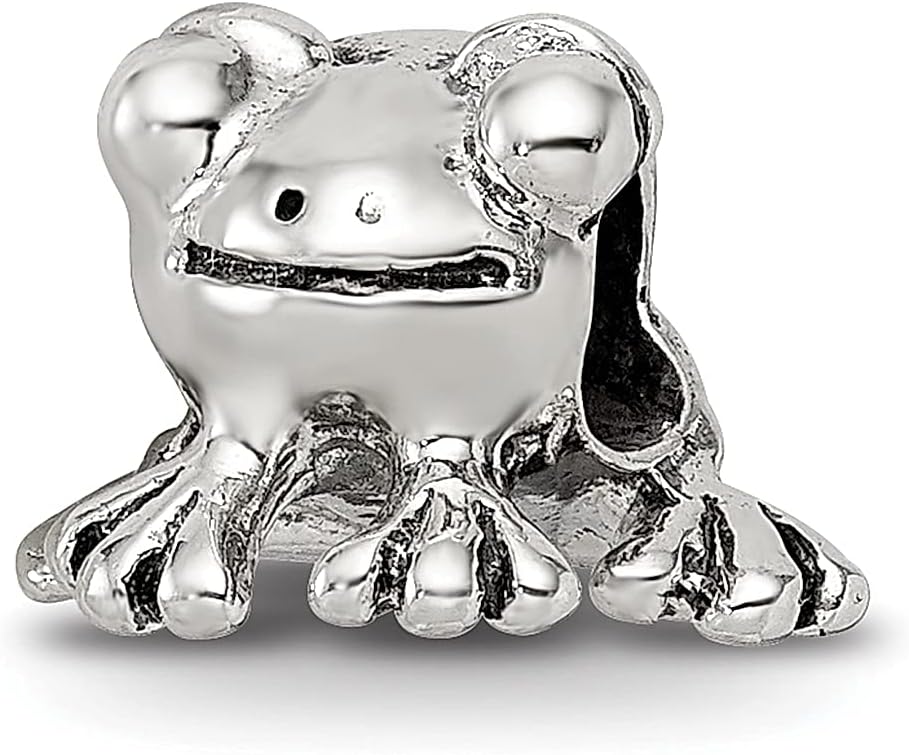925 Sterling Silver Charm For Bracelet Frog Bead Nature Animal Fine Jewelry For Women Gifts For Her