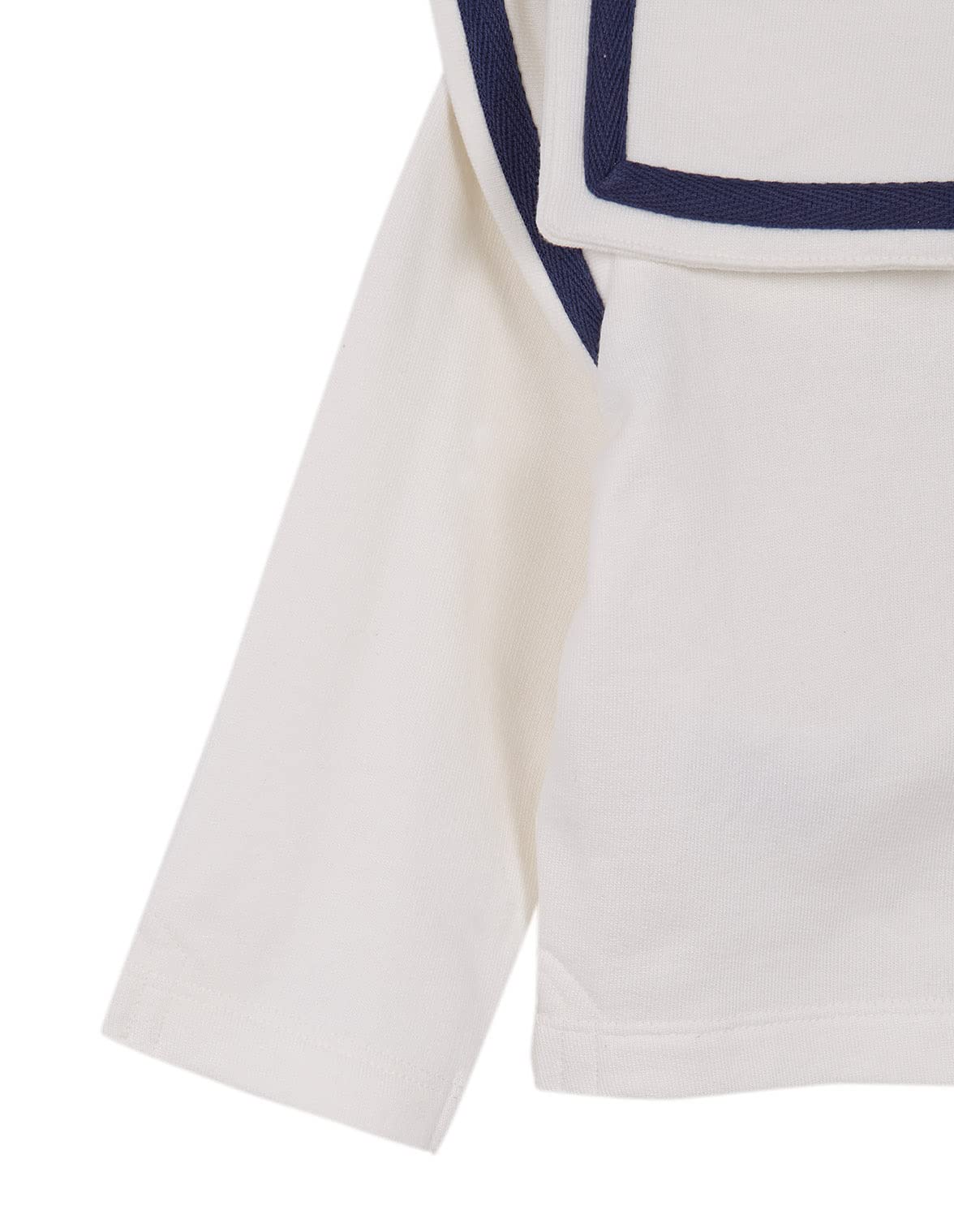 GOCCO Sudadera Marinera CRUDA Y Azul, Felpa Bimba 0-24, Blanco ROTO,