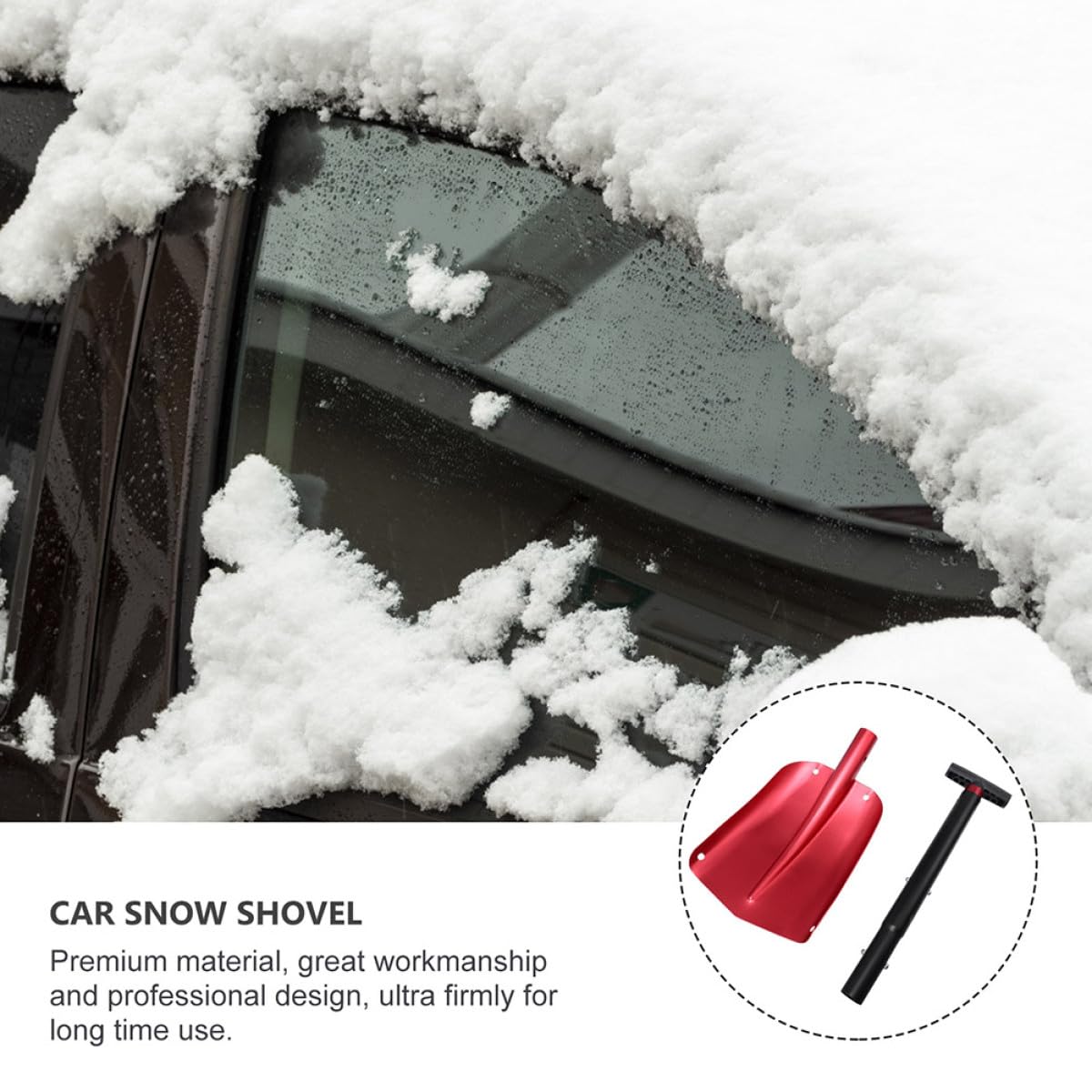 Raschietto Ghiaccio Auto Leggero in Lega di Alluminio Design Smontabile Pala da Neve Retrattile per Inverno e Neve per Rimuovere dalla Auto