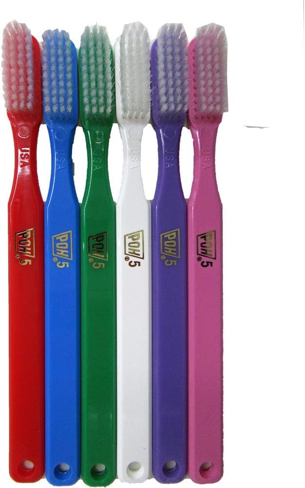 SHAKLAK POH POH Adult 4-Row Supersoft #5 Toothbrush 6 Pack