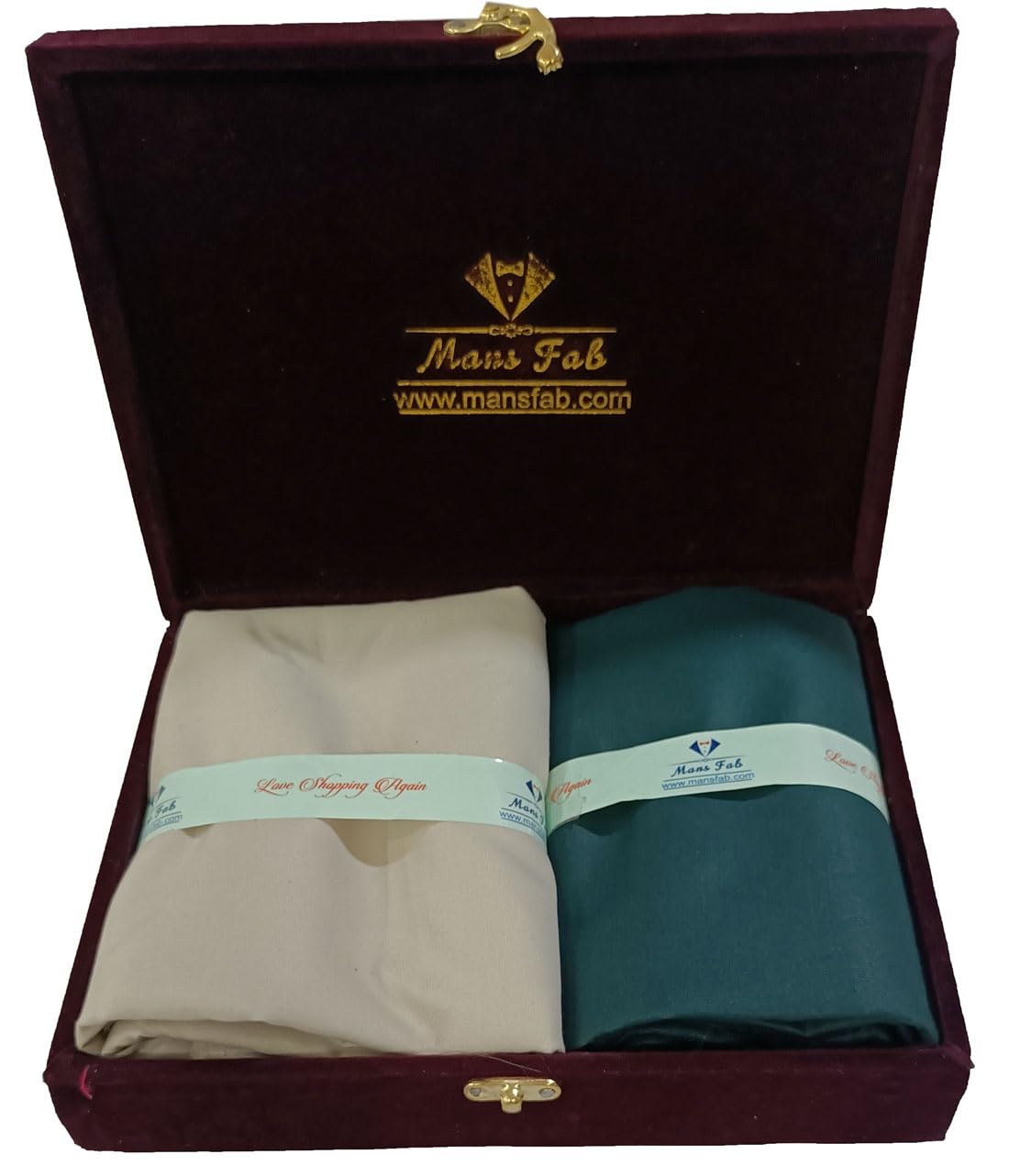 mans fab Premium Linen Gift Set, Fabric Collection with Luxury Box, 2-Piece Unstitched (Dark Green)-picture-10